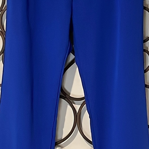 DANIELLE BERNSTEIN BY MEWOREWHAT HIGH RISE WIDE LEG TROUSERS CORAL BLUE SIZE 00 - Picture 3 of 14